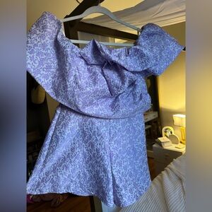 Elegant Purple Floral Romper, Custom Made, Worn a handful of times